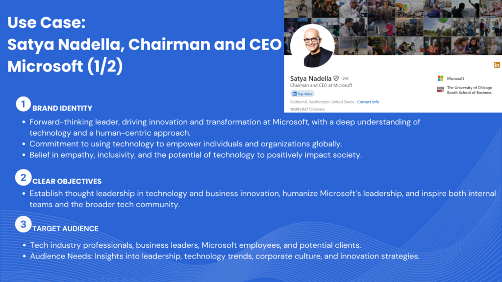 Personal Branding strategy of Satya Nadella