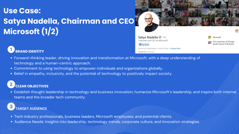 Personal Branding Strategy of Satya Nadella
